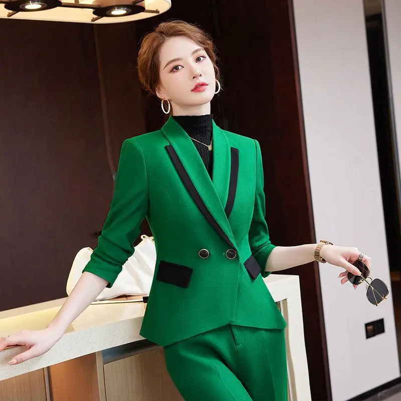 White Suit Women's Work Clothes 2023 New Elegant Business Wear High-End Beauty Salon Manager Formal Suit