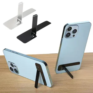 Ultra Thin Mini Phone Kickstand Universal Metal Folding Mobile Phone Stand  For IPhone/ Samsung