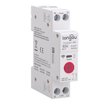 Hot sale  1P+N 63A 110V 220V WIFI Smart Switch Energy Meter KWh Metering Circuit Breaker Timer Relay Smart Home Protection,A