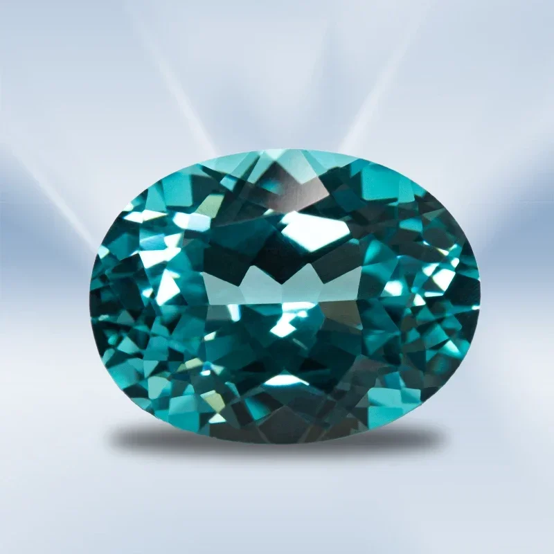 Lab Grown Paraiba Top Quality Oval Shape Stones for Charms Diy Advanced Jewelry Making Ring Material Selectable  AGL Certifi