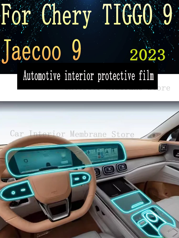 

For Chery TIGGO 9 Jaecoo 9 2023 Car Gearbox Panel Film Dashboard Protective Sticker Interior Anti-Scratch Film Cover Accessories