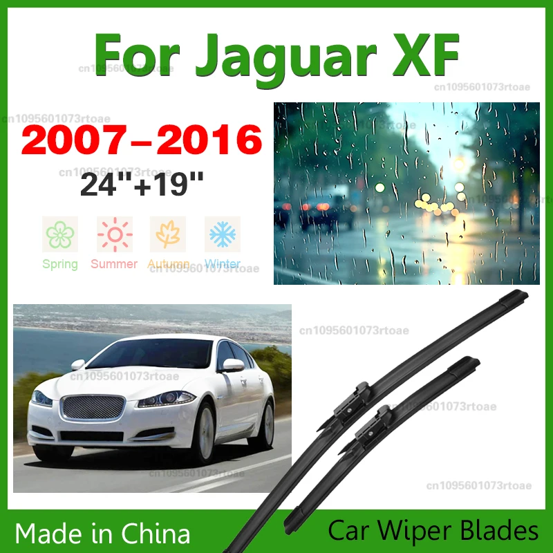 

For Jaguar XF 2007 - 2016 XF Sportbrake Front Wiper Blades Windshield Windscreen Clean Window Rain Brush Car Accessories 24"+19"