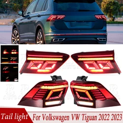 For VW Tiguan 2017-2019 2020 2021 2022 2023 LED Taillight Assembly Brake Light Turn Signal Light Reversing Lamp Rear Fog Lamp