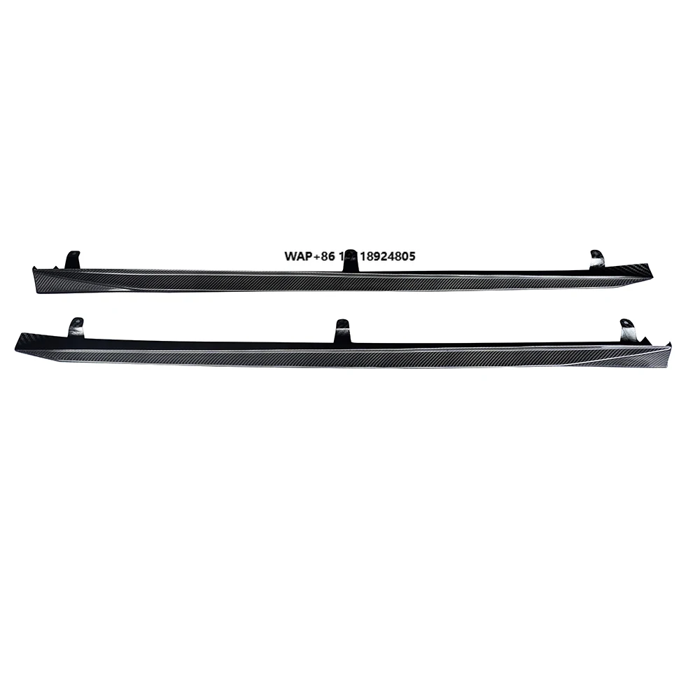 Factory Wholesales OEM 100% Dry Carbon Fiber Side Skirts Extensions for  B-MW 5 Series G60 G68  Side Bumper Skirt