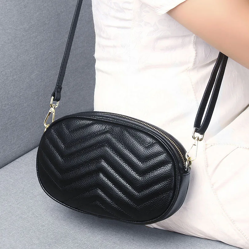 Women Bags 2023 New Genuine Leather Simple Design Trend Crossbody Bags Female Cowhide Shoulder Bag Small Ladies messenger bag