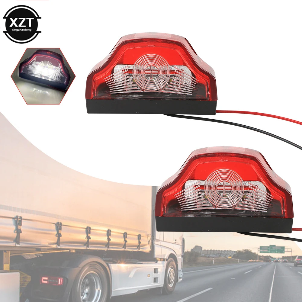 New 12V-24V Car License Plate Light Waterproof for Lorry Truck Trailer White Light E9 3 LED Car Number Lamps