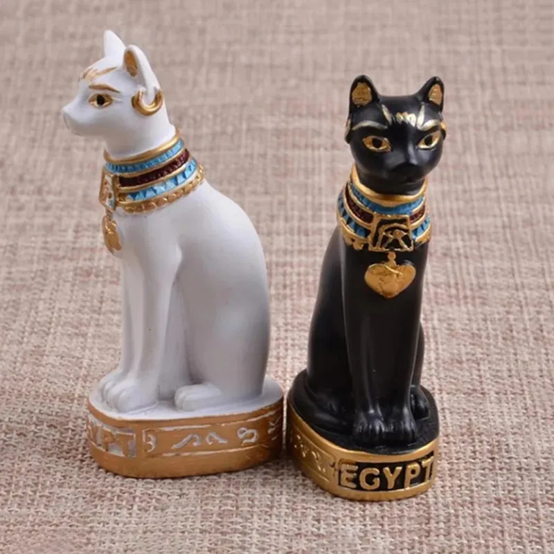 Home Decoration Cat Ornament Egyptian Cat Figurine Statue Decoration Vintage Cat Goddess Bastet Statue