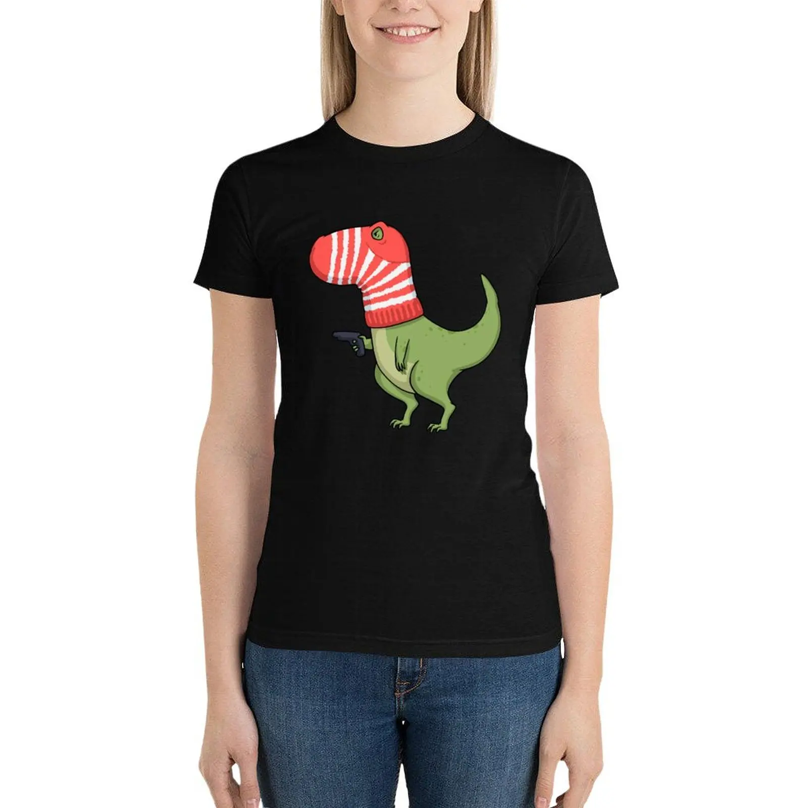 

Dangerous Dinosaur Funny Dinosaur Design T-Shirt Aesthetic clothing funny tees t shirts for Women graphic