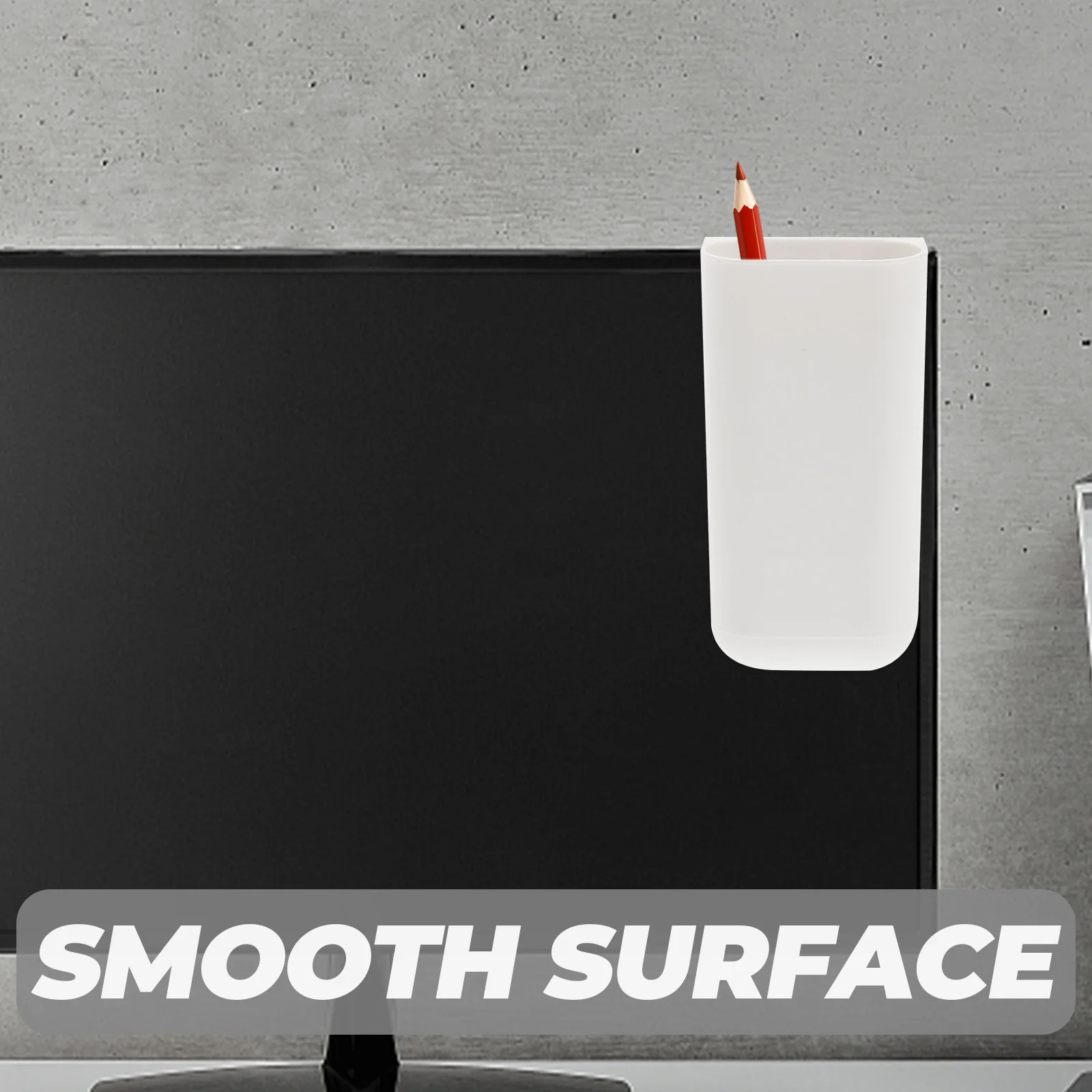 

Creative DIY Grey Self Adhesive Pen Pencil Holder for Office Desk Organizers Under Monitor Screen Desktop Storage Bags