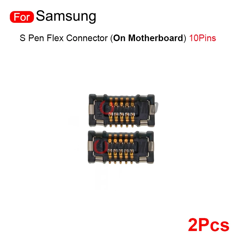 2Pcs 10Pins For Samsung Galaxy Series Touch S Pen Flex Cable FPC Plug Connector On Mainboard Replacement