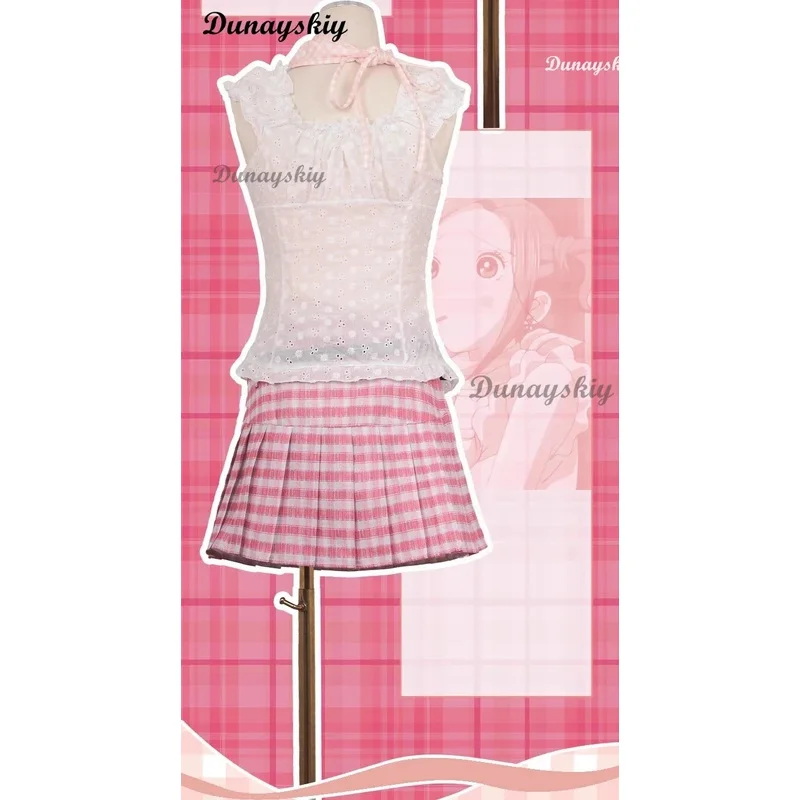 

asdh8@nana Cosplay Anime Komatsu Costume Girl Pink Skirt Date Outfits Cute Uniform Wig Carnival Masquerade Party ClothesCOS