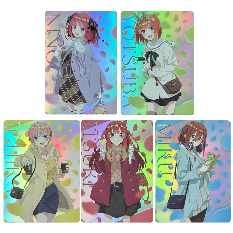 

The Quintessential Quintuplets DIY 5PCS Nakano Nino Nakano Yotsuba Nakano Itsuki Collectible cards holiday gifts Bronzing