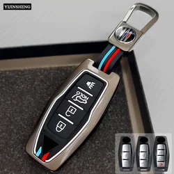 Zinc Alloy + Silicone Car Key Case Cover For Mitsubishi Outlander 2022 2023 2024 Control Remote Key Protector Holder Shell