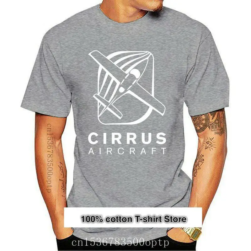 Camiseta de marca de moda para hombre, Camisa de algodón con cuello redondo, CIRRUS AIRCRAFT, 2024