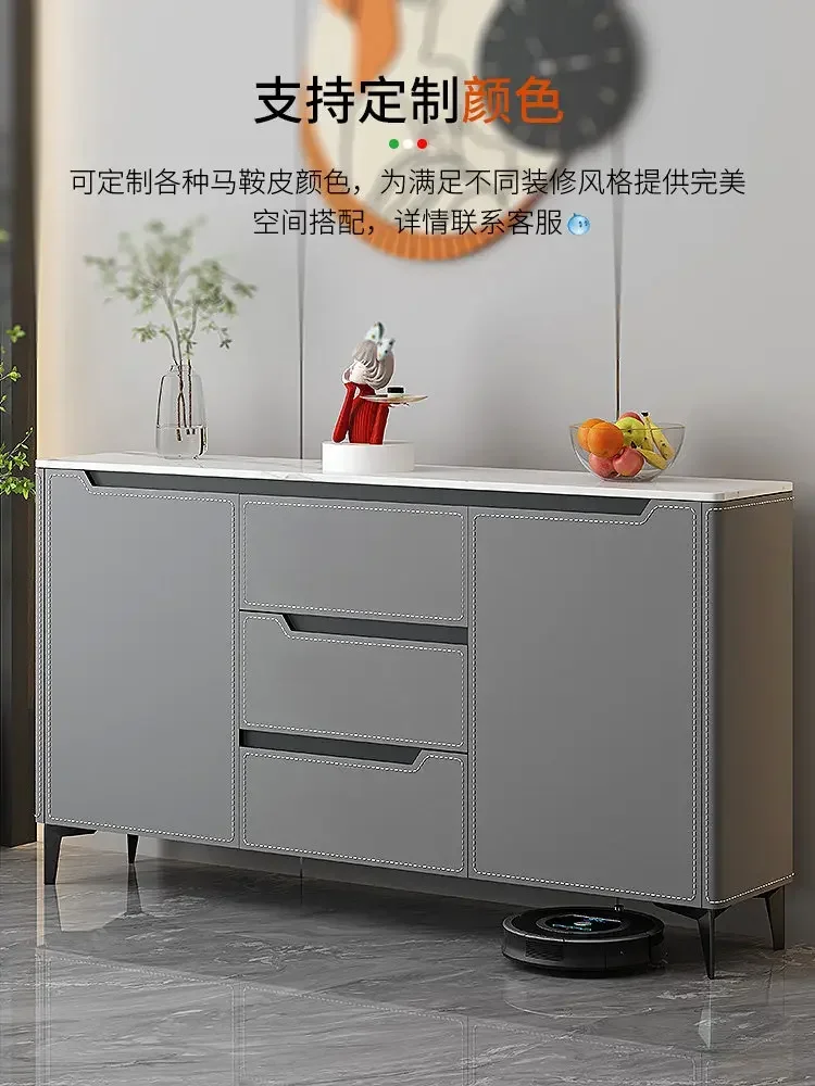 Living Room Dining Side Cabinet Modern Simple Household, Integrated Rock Slab Storage Cabinet Against The Wallb21