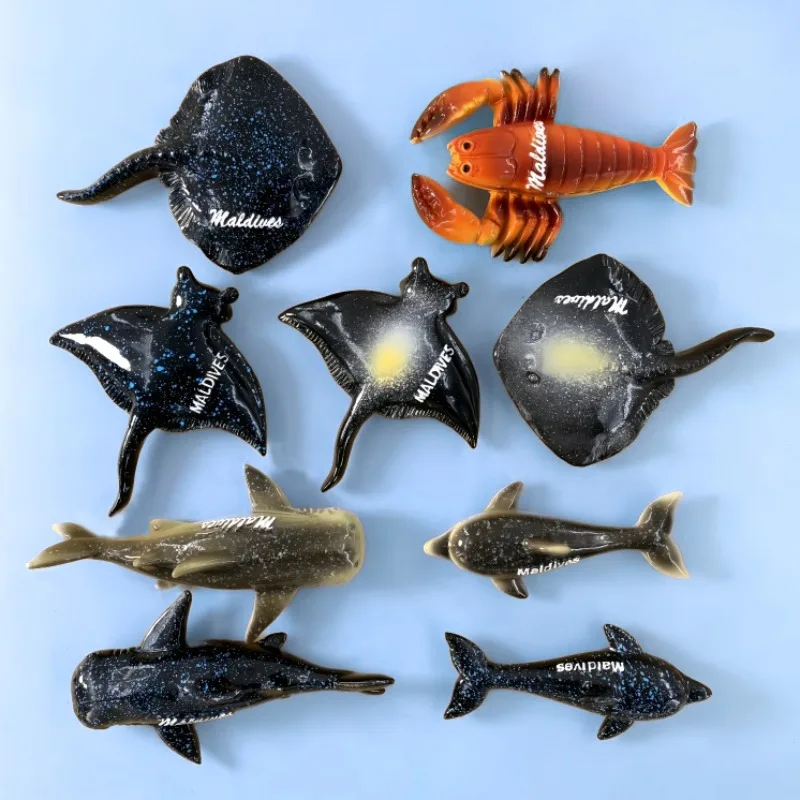 Maldives Fridge Magnets Message Board Decorative Asia Travel Souvenir Marine Fish Refrigerator Sticker Home Decor Gifts