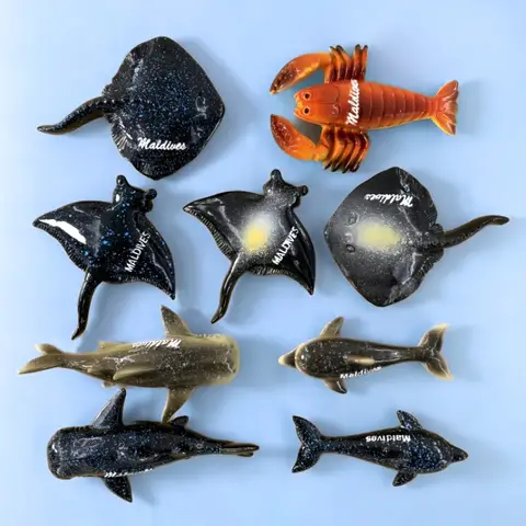 Maldives Fridge Magnets Message Board Decorative Asia Travel Souvenir Marine Fish Refrigerator Sticker Home Decor Gifts