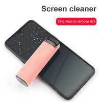 2 in 1 Screen Cleaner Kit Portable Reusable Spray Bottle Microfiber Cloth with Cleaning Liquids for Phone Laptop Car Screens