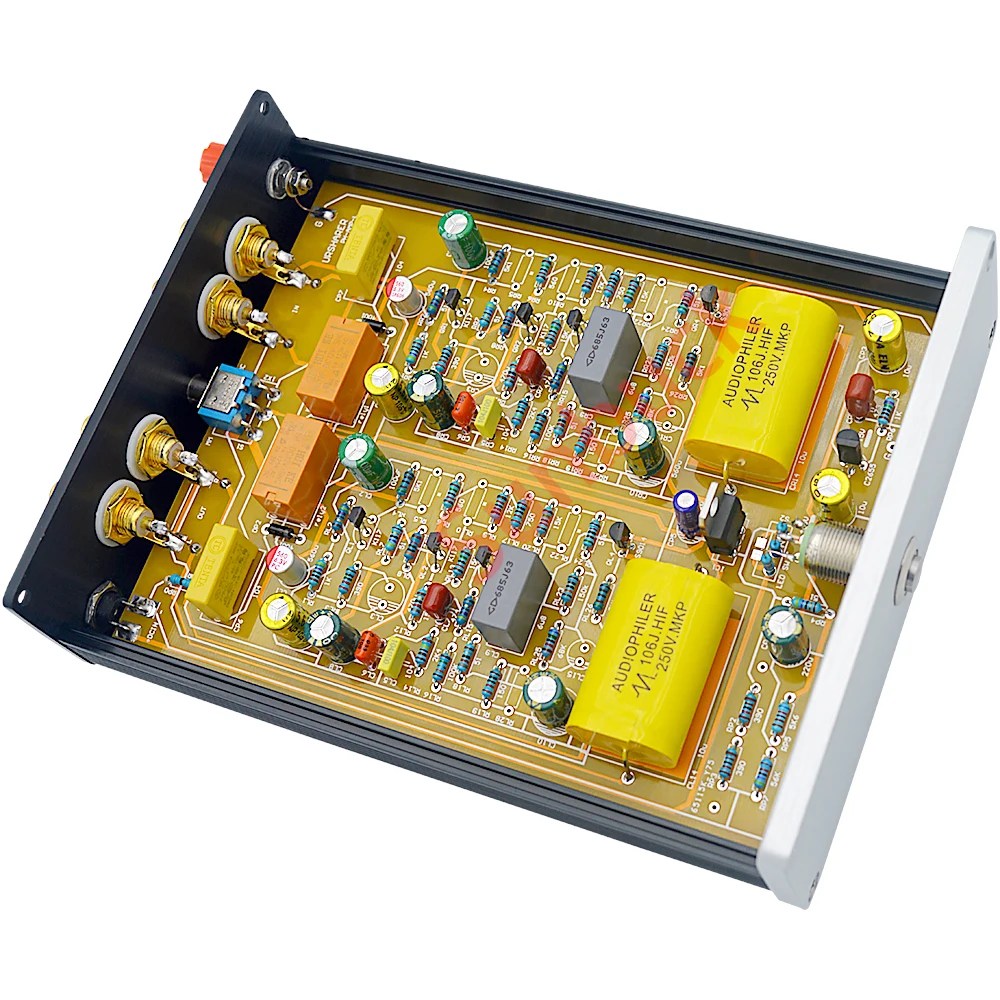 Sunbuck 포노 프리앰프 MM MC 턴테이블 듀얼 포노 프리앰프, 개별 구성 요소 클래스 A 회로, 비닐 포노에 적합