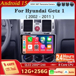 Android 15 Car Radio For Hyundai Getz 2002 - 2008 2009 2020 2011 DSP BT Navigation GPS Multimedia Player Stereo WiFi+4G Carplay