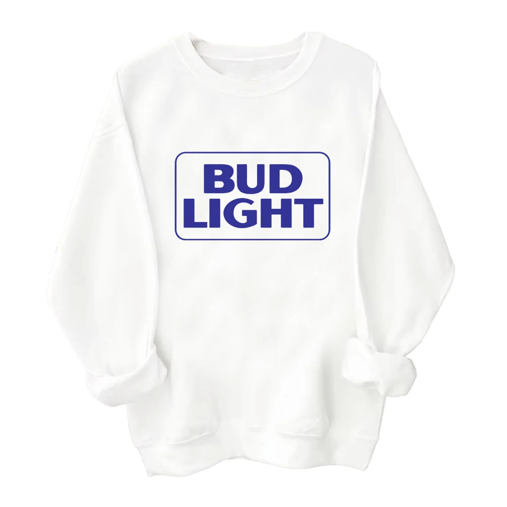 Bud Light Sweatshirt Same Style as Eminem's In Houdini MV Harajuku Round Neck Long Sleeve Oversized Hoodie