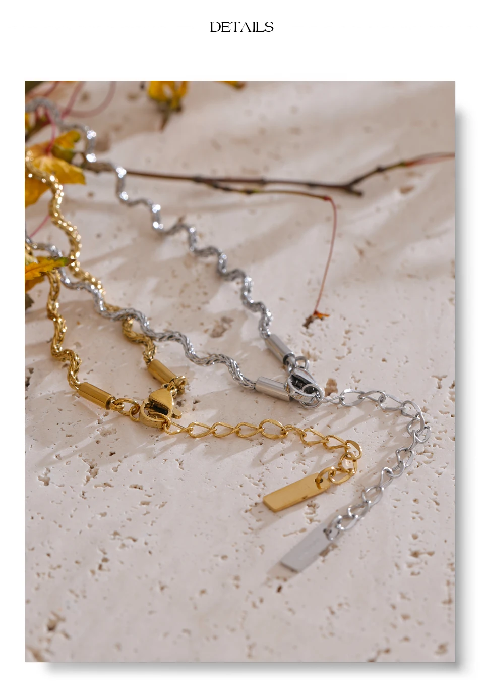 Yhpup 2025, eingetroffen, Edelstahl, neue Kette, schicke Qualität, Halskette für Damen, modisch, wasserdicht, PVD-beschichtet, Kragen, Schmuck, Geschenk – Detail 11