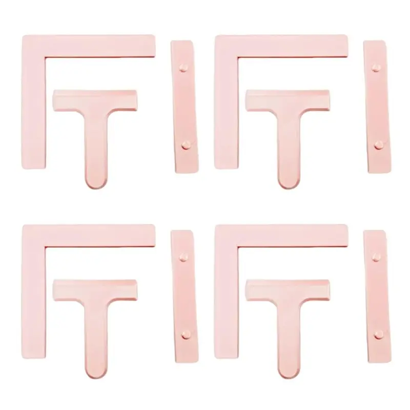 

A03F-Canvas Alignment Tool, Diamond Painting Alignment Ruler(3-Piece Set)- Accessories For Round And Square Diamonds(Pink)