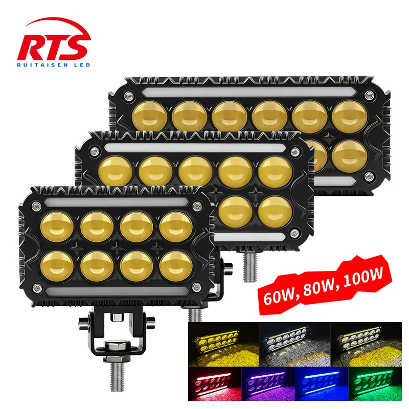 

8/10/12 Lens Motorcycle Spotlight Auxiliary Working Fog lights Projector Headlight Additional Electric Driving Spot Lamp 12V-48V
