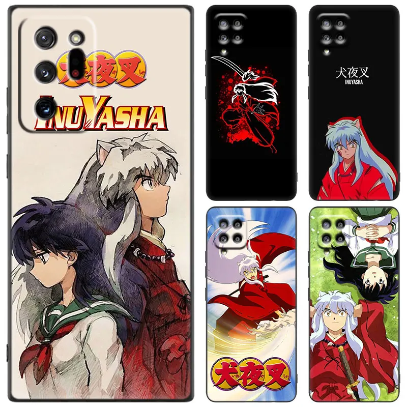 Anime Inuyasha Black Case For Samsung Galaxy M14 M13 M12 M54 M53 M52 M33 M04 M23 Note 10 Plus 20 Ultra A6 A7 2018 A5 2017 Cover