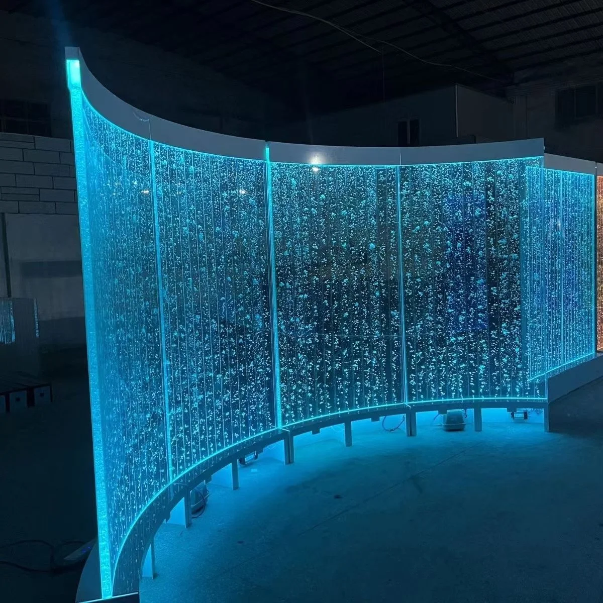 

Customization.Custom Large-scale Curve Acrylic Water Bubble Wall Screen Acrylic Water Curtain Fountain