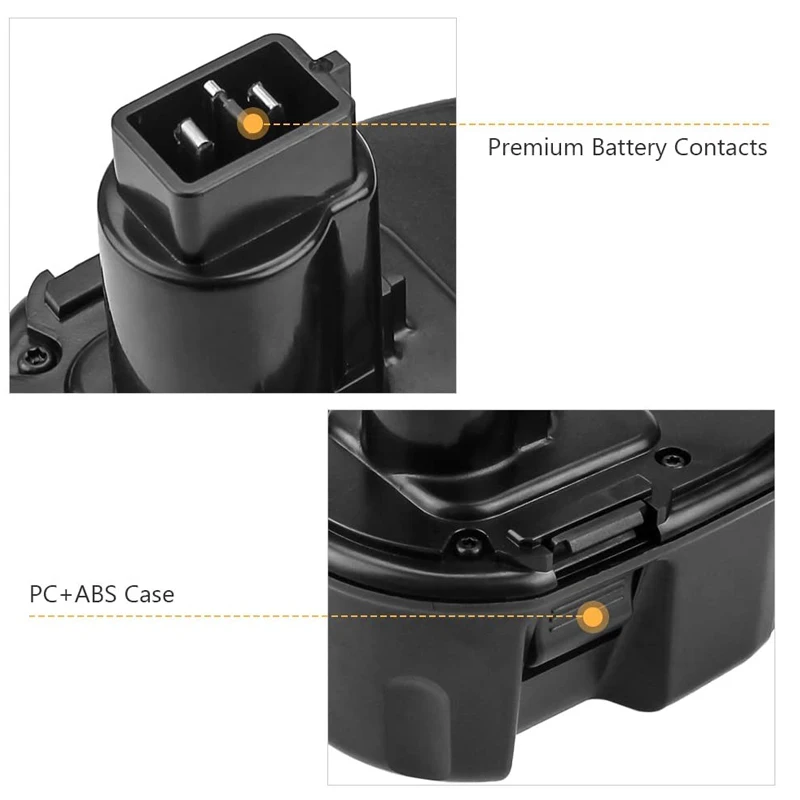 Imagem -04 - Ni-mh Bateria de Energia sem Fio Substituição para Dewalt 14.4 v Xrp Dc9091 Dc9094 Dw9091 De9091 De9092 4800 6800 Mah 9800mah