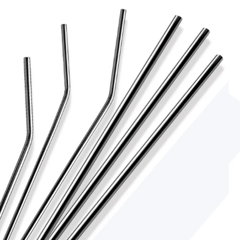 1PC 304 Stainless Steel Drinking Straw Rust Resistant Reusable Stirring Rod Easy To Clean Smooth Edge Metal Tube Cold Drink
