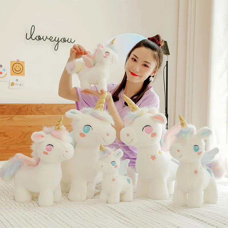 25cm Cute Unicorn Plush Toys Lovely Soft Stuffed Cartoon Animals Dolls For Birthday Christmas Gift Sleeping Plush Pillow