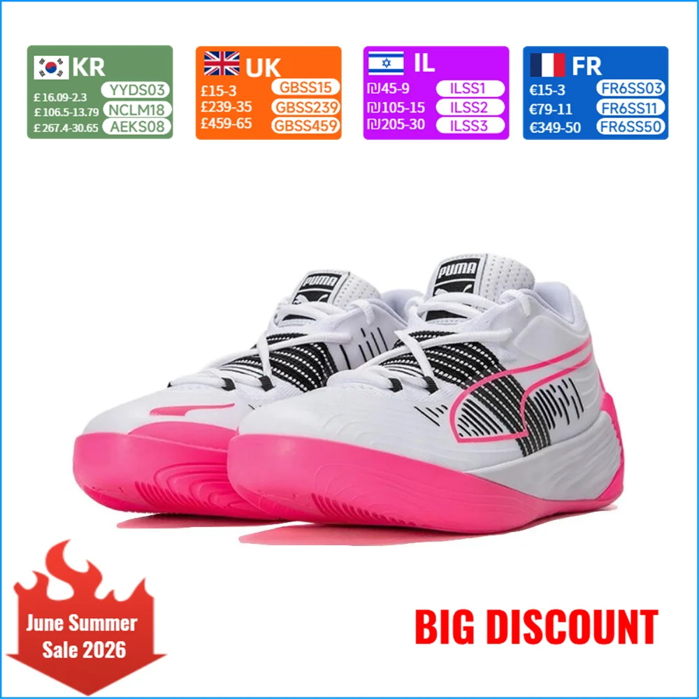 

Puma Fusion Nitro Low-Top Cushioned Basketball Shoes: Responsive, Comfortable, Classic, Slip-Resistant, and Durable 195514-09