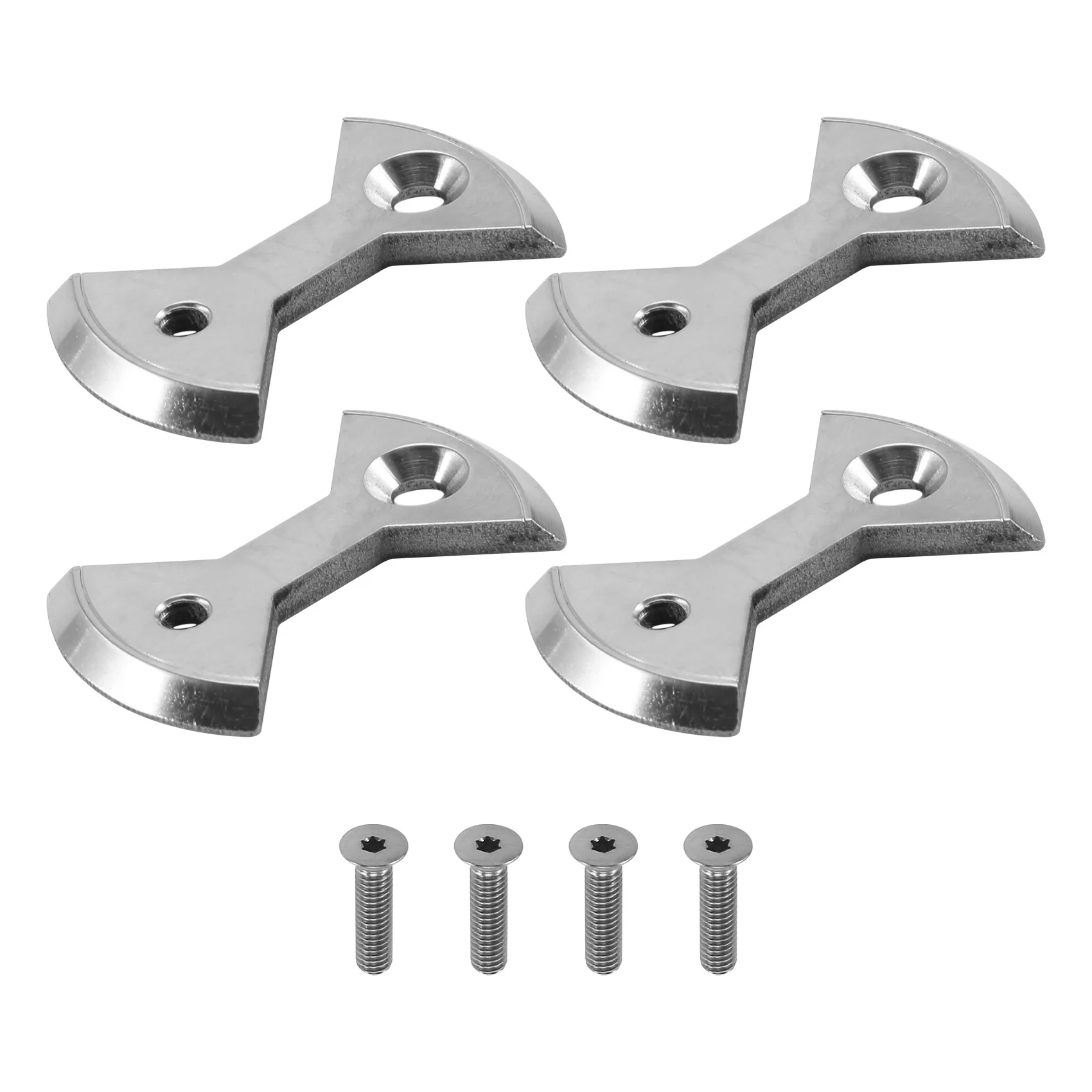 【STOCK】Cycling Pro Titanium Mtb Bike Bicycle Pedal Plate Cleats for Zero 4 Cleats 4 Bolts Bike Bicycle Replace Parts