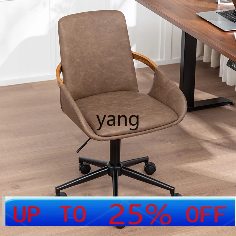 

LH Home Computer Comfortable Student Office Chair Study Solid Wood Staff Negotiate Rotating Lifting Chair