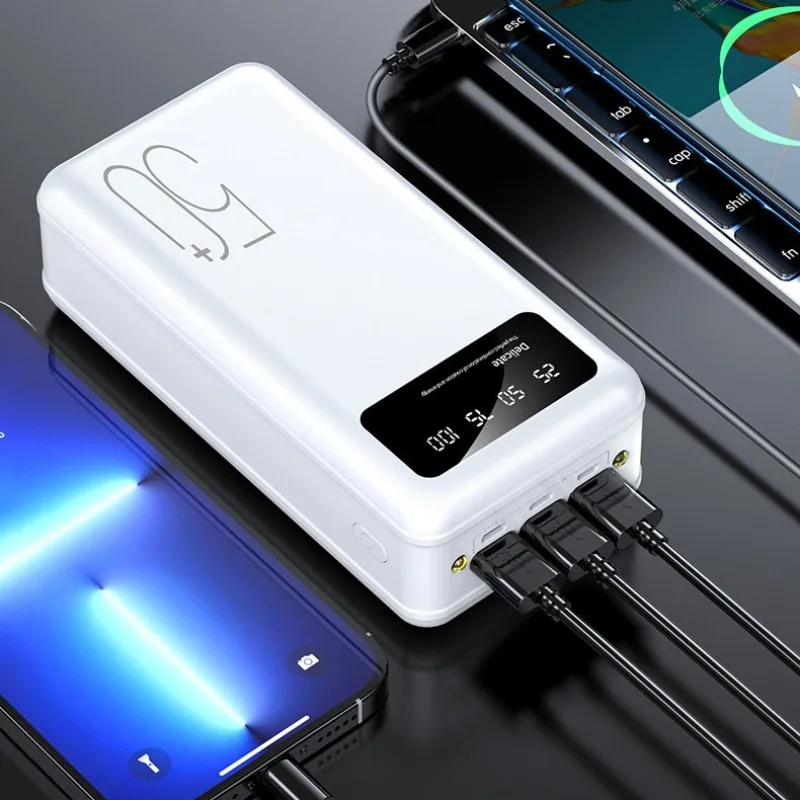 

Новый Power Bank 50000 мАч Портативное зарядное устройство со светодиодной подсветкой Повербанк Powerbank Внешняя батарея для IPhone Xiaomi Samsung Huawei