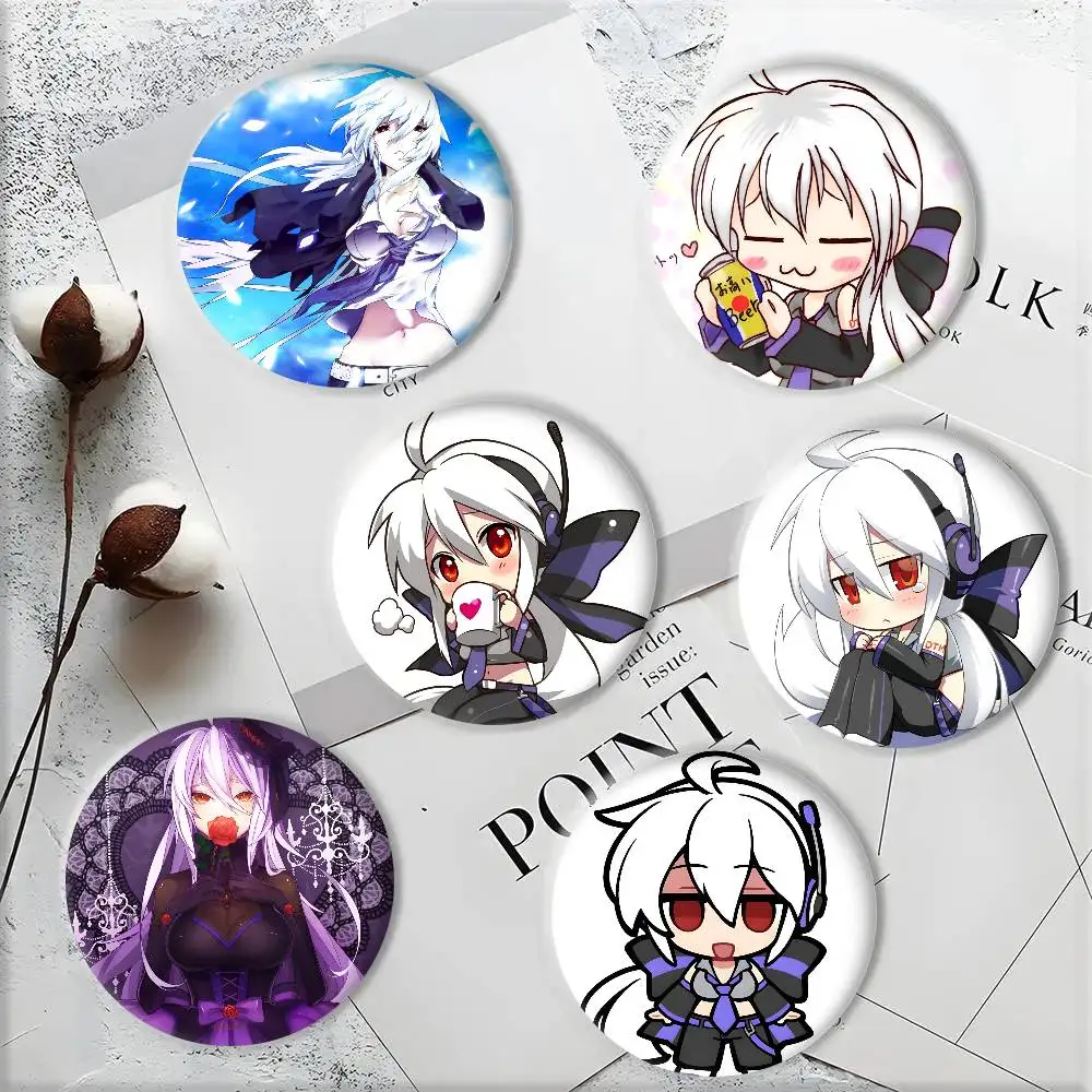 Cartoon Anime Singer Idol Y-Yowane H-Haku Manga Badges 44 58 75 mm Round Cosplay Pin Bag Decor Fans Collect Friends Gifts Brooch