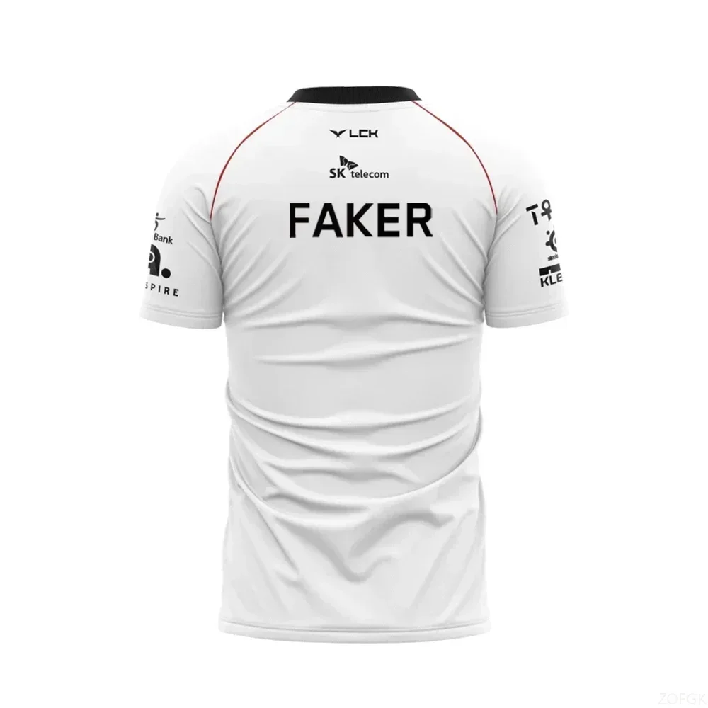 جديد T1 فريق الرياضة الإلكترونية الموحدة تي شيرت نهائيات جيرسي تي شيرت LOL لعبة جولة الرقبة قصيرة الأكمام