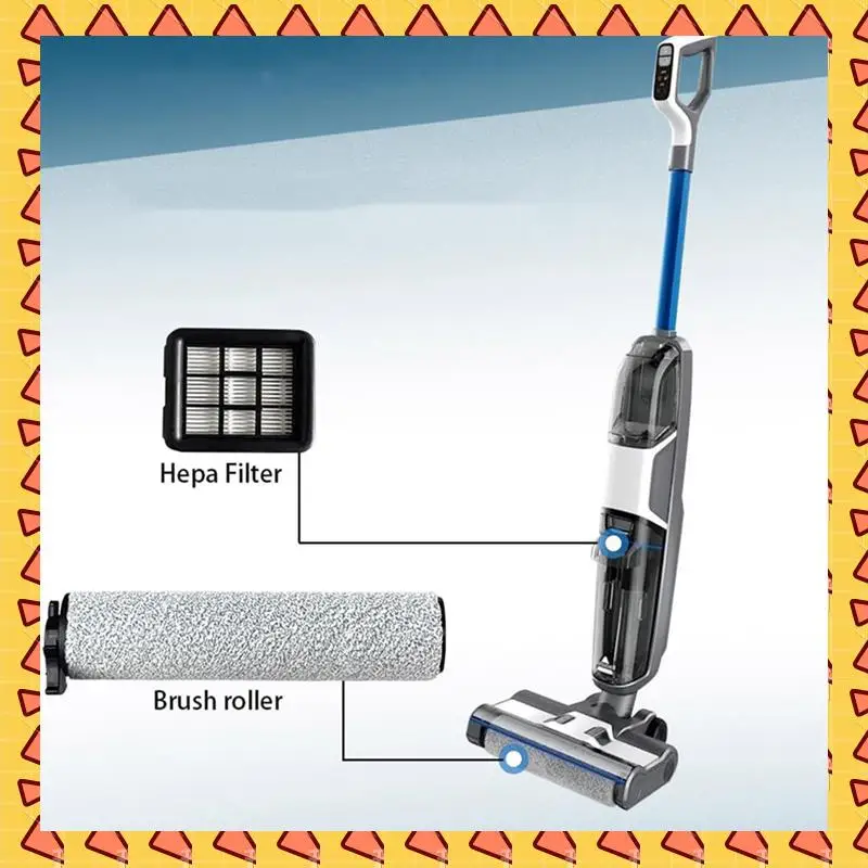 

A008 1Set For Bissell Crosswave HF3 Cordless Vacuum Cleaner 3649A Model Replacement Roller Brush & HEPA Filters