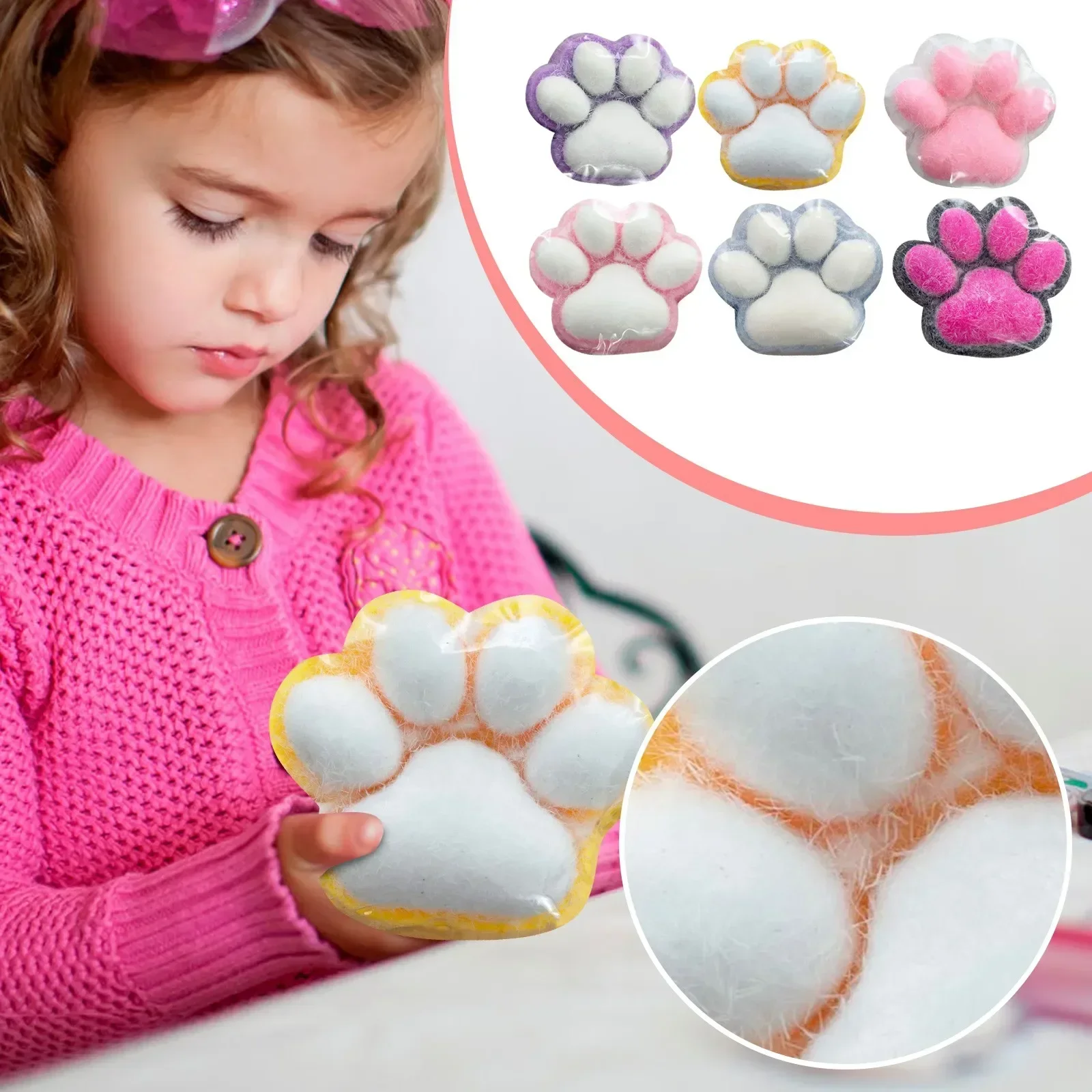Jouet de pincement de griffe de chat souple, Texture collante mignonne, pattes de chat en Silicone, jouet de décompression à rebond lent, jouets pour enfants heureux, cadeaux, nouvelle collection
