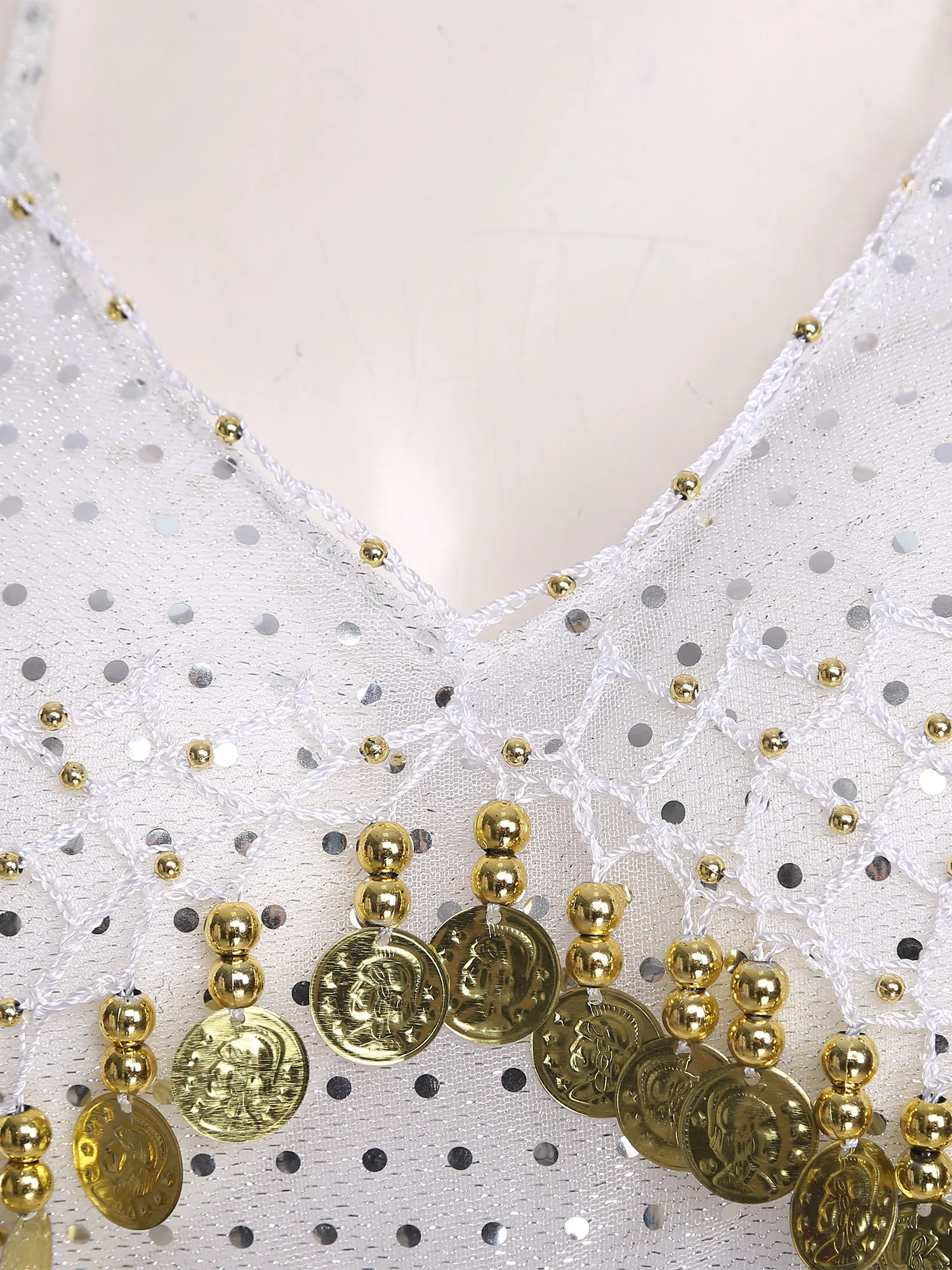 Buikdansoutfits voor dames, crop top met kwastjes en lovertjes en rok met onregelmatige zoom voor buikdanswedstrijdkostuum uit het Midden-Oosten