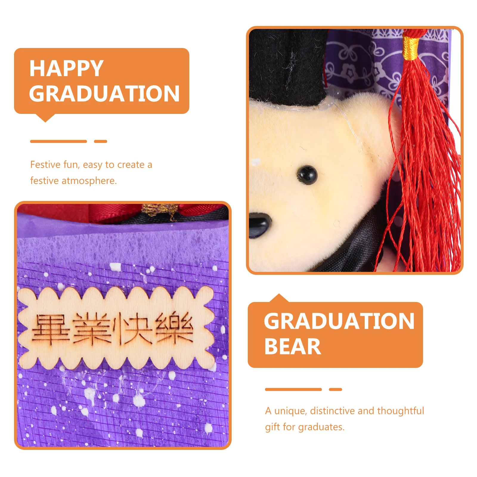 1 szt. Bukiet z misiami na ukończenie szkoły, wysokiej jakości bukiet na ukończenie szkoły, wielofunkcyjny prezent na ukończenie studiów dla absolwentów