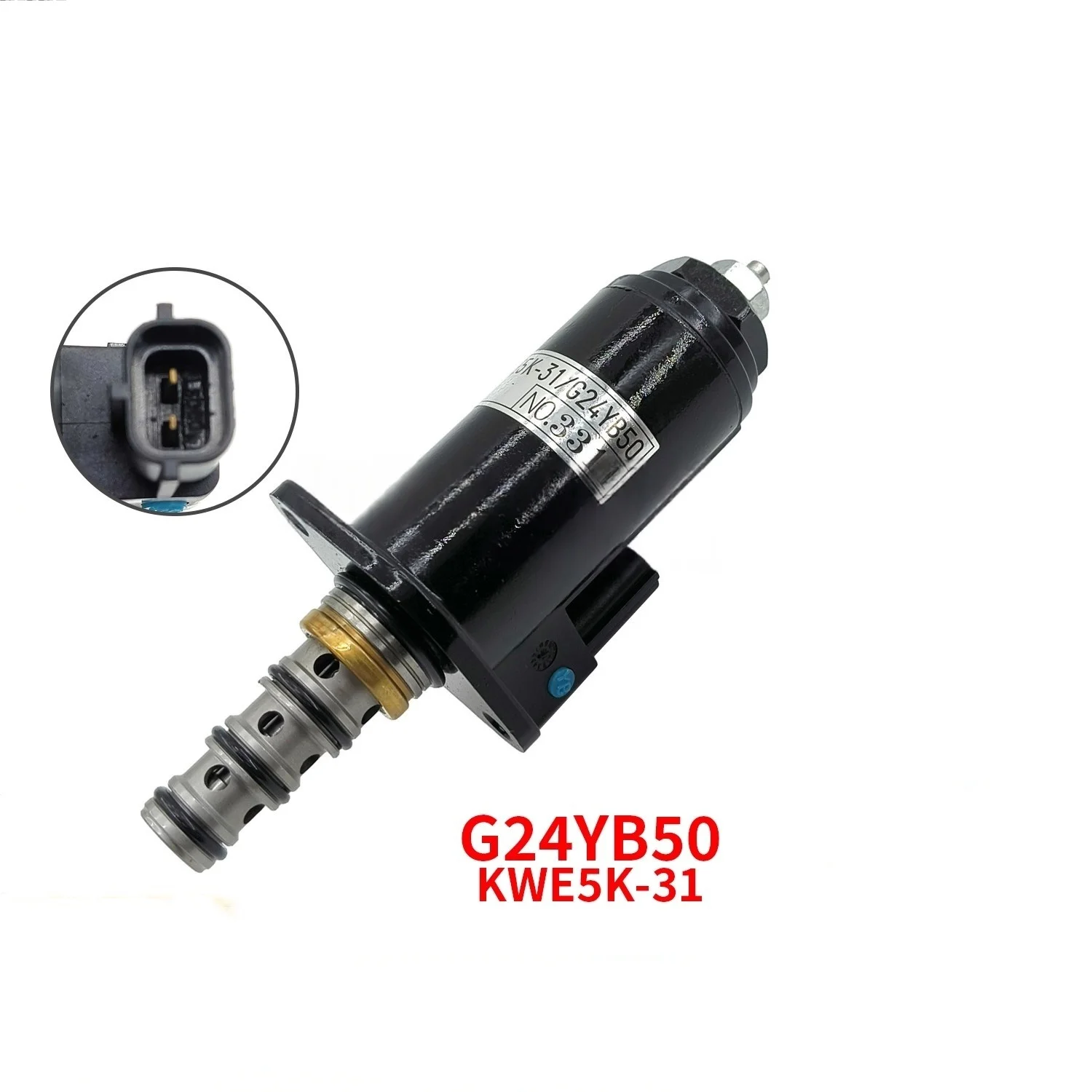 KWE5K-31/G24YB50 Pilot-Operated Safety Locking Solenoid Valve for Kobelco SK200/230/330/350-6-6E Excavators