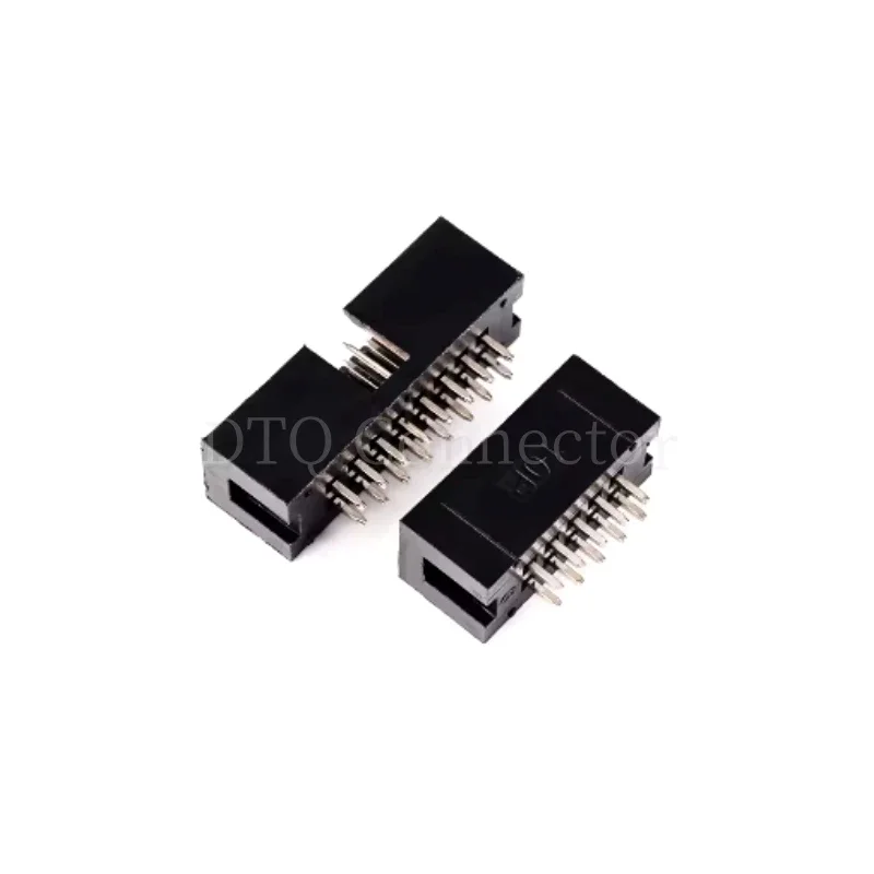 100PCS IDC Socket 6/8/10/14/16/20/26/30/34/40/50 Pin 2x3/4/5/7/40P 50Pin Straight Male Shrouded PCB DC3 2.54mm Box Header JTAG