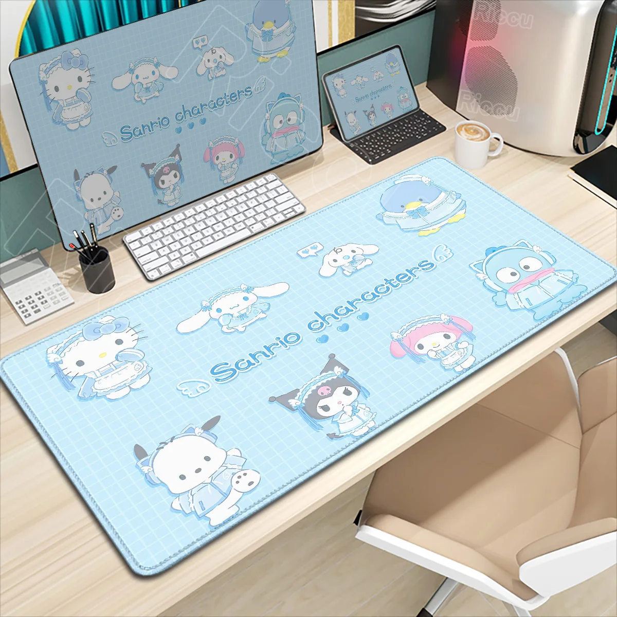 

HD Print Cinnamoroll Sanrio Mausepad Computer Mouse Pad Gaming Pc Accessories Cute Cartoon Gamer Cabinet Keyboard Mat Table Mats