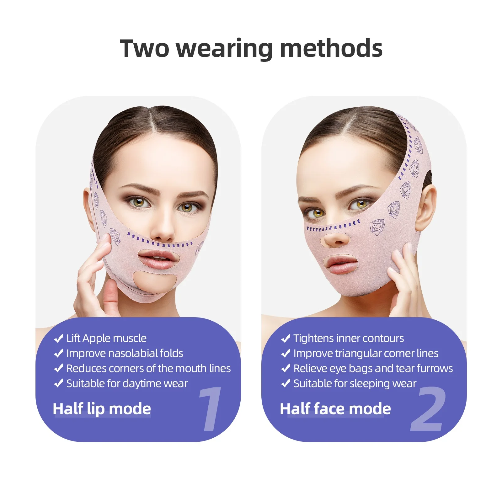 V Shaped Mask Strap Double-Chin Reducer Face Slimming Bandage Face Lifting Belt Double Deck Tightener Slim Strap