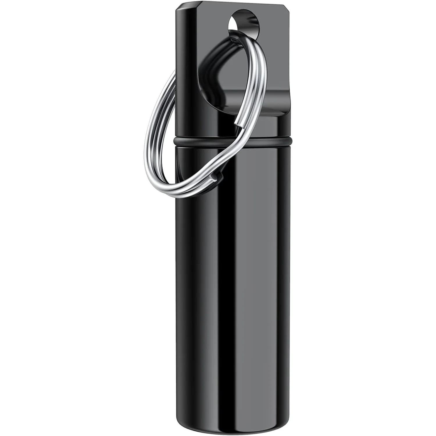 سلسلة مفاتيح حبوب منع الحمل بجيب صغير، حاوية منظم حبوب منع الحمل المحمولة من سبائك الألومنيوم للمحفظة، حامل حبوب معدن مقاوم للماء متوسط