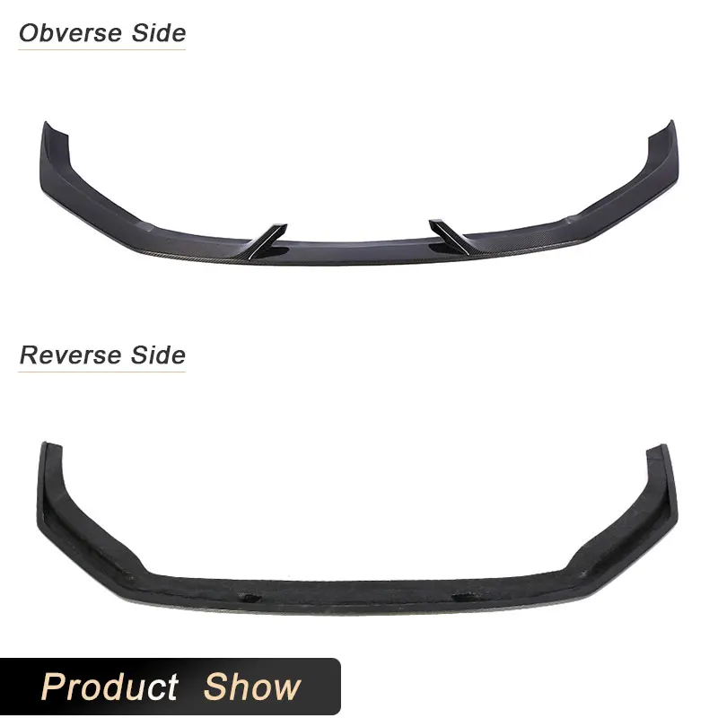 Автомобильный передний бампер из углеродного волокна, спойлер для Audi RS3 Base Sedan 4-Door 2017 2018 2019, гоночный передний фартук для подбородка, комплект кузова