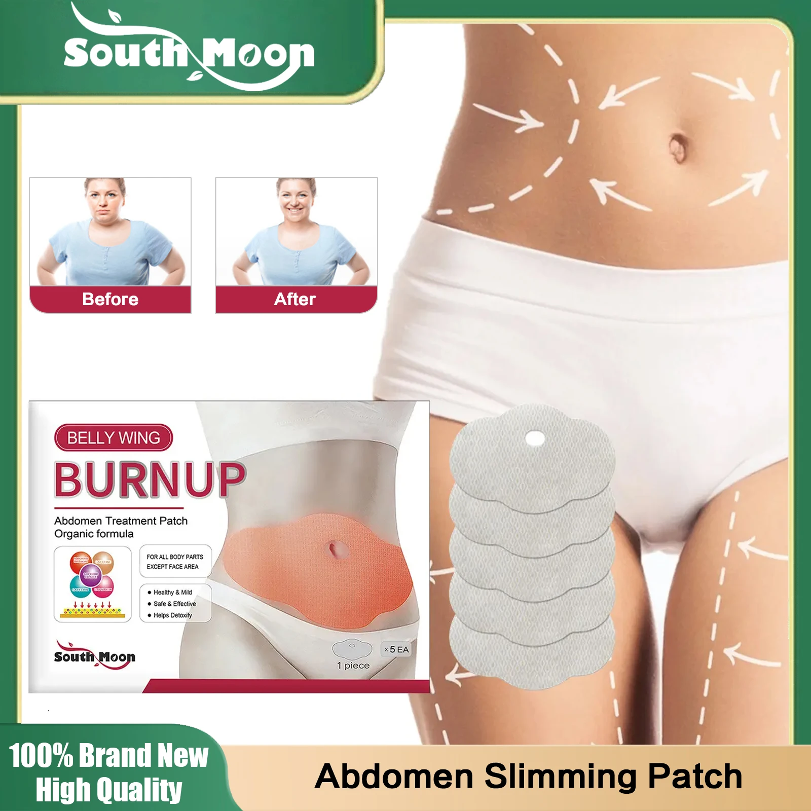 

Belly Slimming Patch Waist Losing Fat Burning Detox Improve Stomach Removal Cellulite Body Shaping Belly Abdominal Navel Sticker